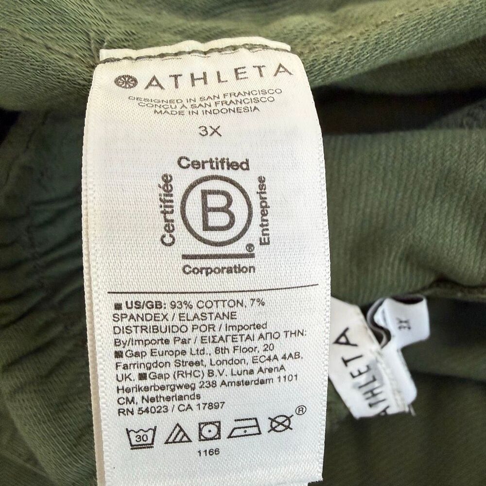 Athleta cotton drawstring green shorts size 3X - Picture 7 of 7